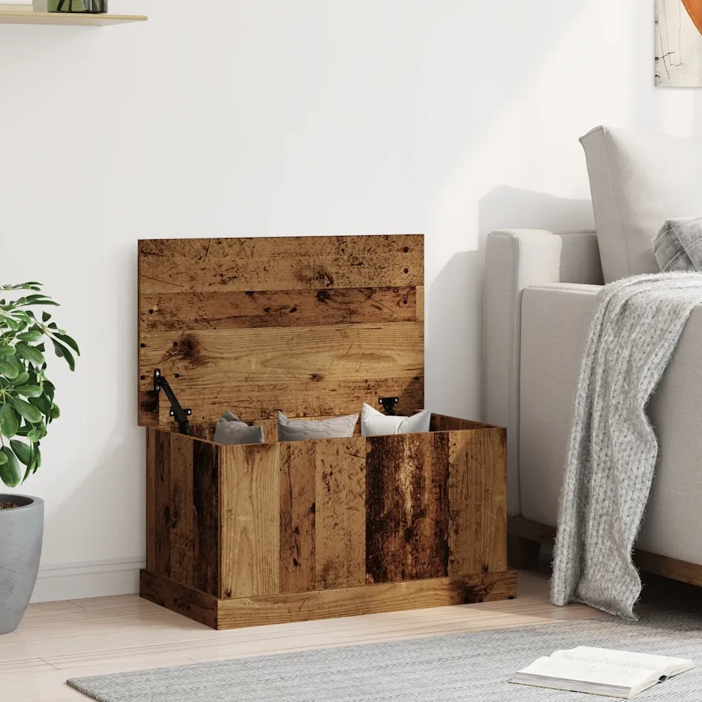 Scatola Portaoggetti Legno Antico 70x40x38 cm Legno Multistrato 857161