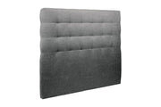 Testiera in tessuto natté grigio antracite imbottita L150 cm
