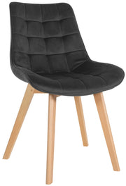 Sedia Brook Velvet nero