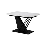 Vicco tavolo da pranzo allungabile Bianco/nero 120 x 80 cm estensibile