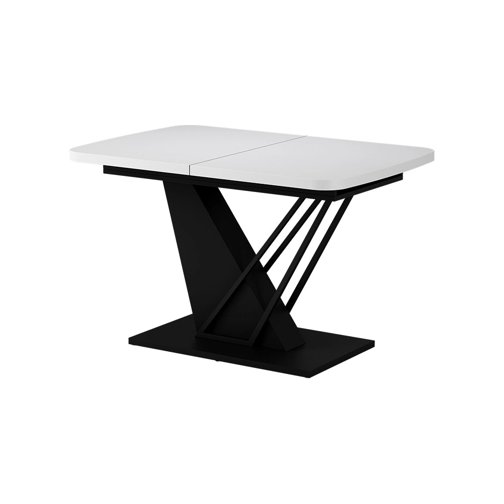 Vicco tavolo da pranzo allungabile Bianco/nero 120 x 80 cm estensibile