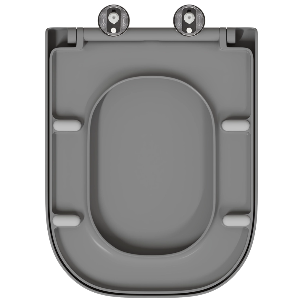 Sgabello per WC con chiusura morbida in Duroplast Grigio