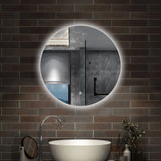 specchio 100 cm rotondo con luce led antiappannamento e touch