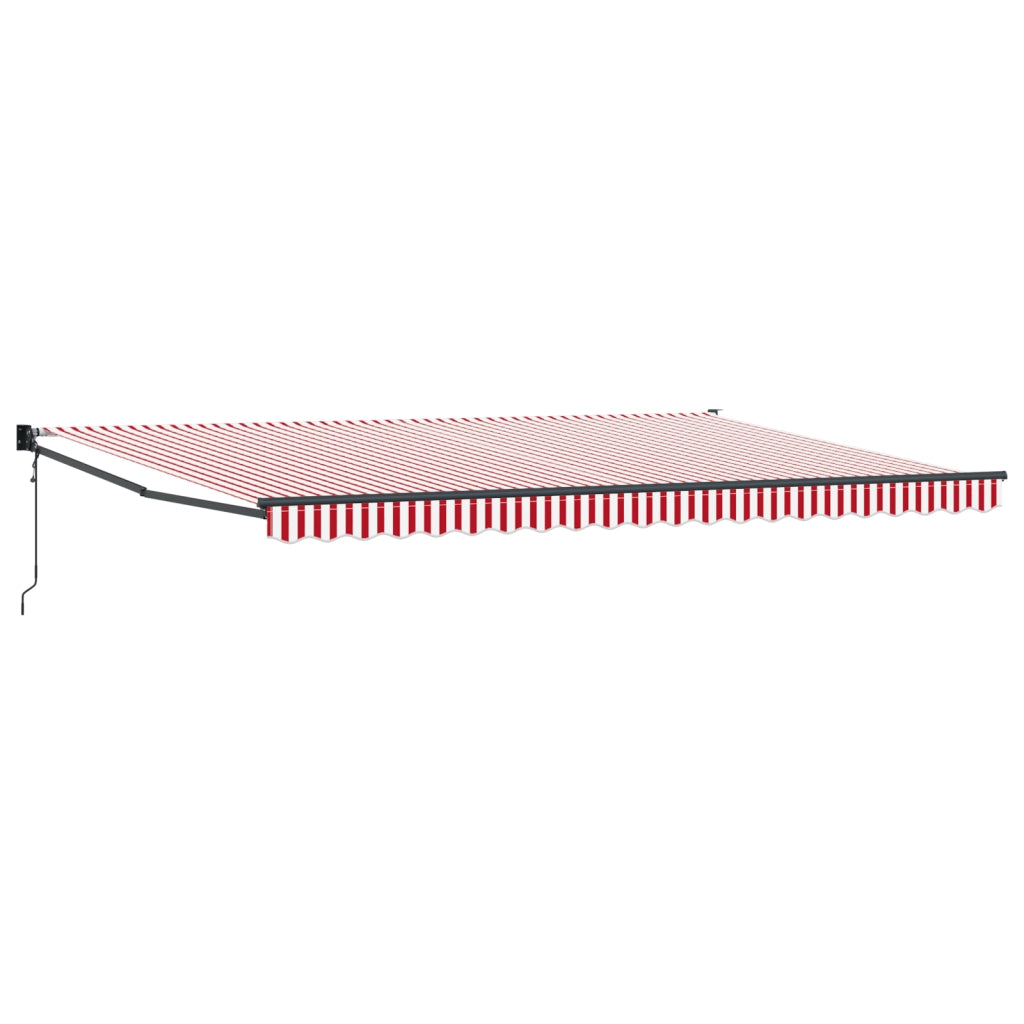 Tenda Retrattile Automatica a Strisce Rosse e Bianche 500x300 cm