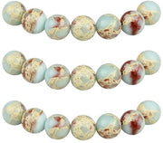 Kralen per 85 pezzi in pelle di serpente con foro naturale, rilievo 4mm, per la creazione di gioielli, bracciali e collane.