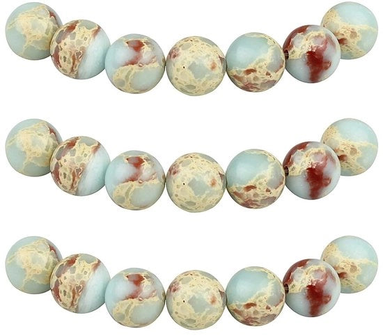 Kralen per 85 pezzi in pelle di serpente con foro naturale, rilievo 4mm, per la creazione di gioielli, bracciali e collane.