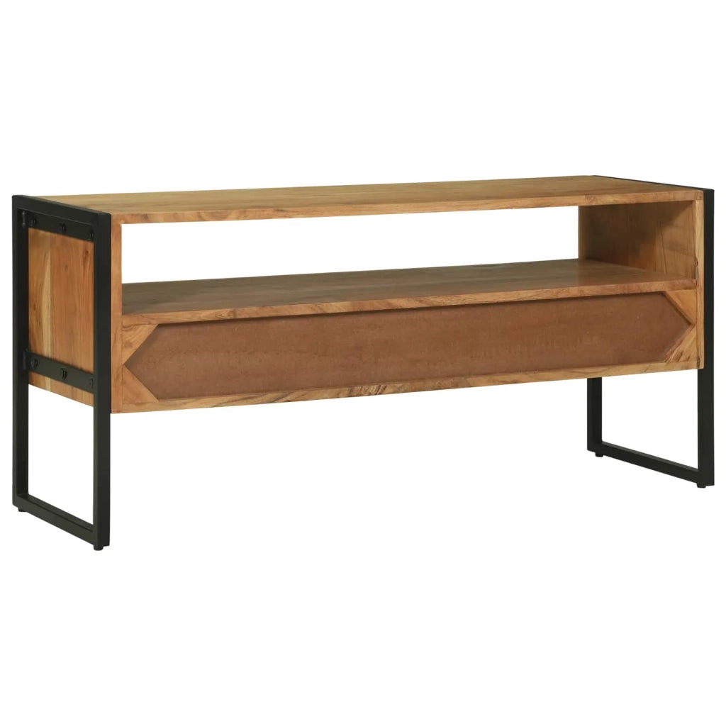 Mobile TV Marrone 100 x 35 x 50 cm Legno di Acacia Massello 374112