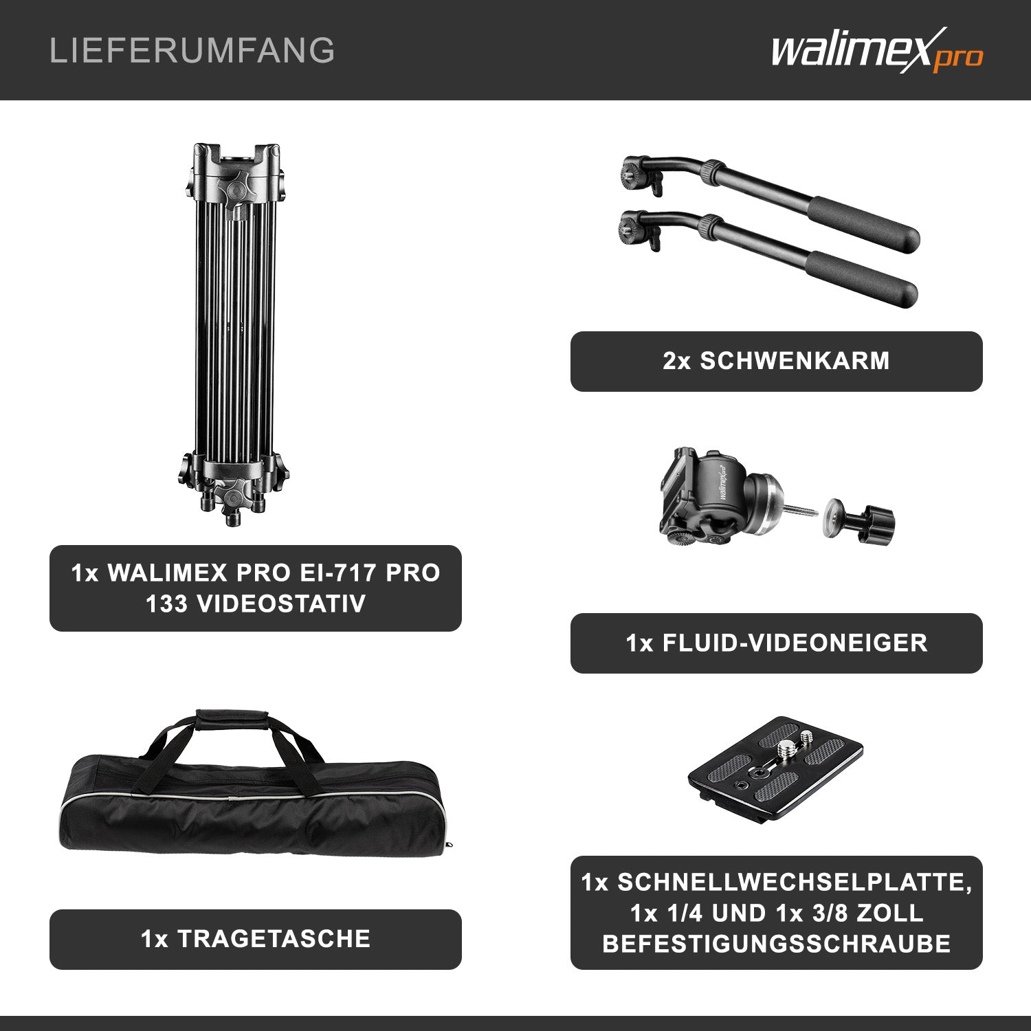 EI-717 Treppiede video Pro 133 133cm