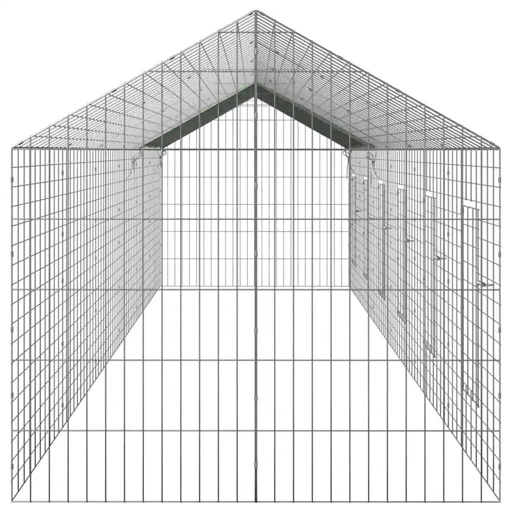 Gabbia per Conigli Argento 600 x 78 x 78 cm Acciaio zincato