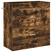 Mobiletto da Bagno Sotto Lavabo Rovere Fumo 78,5 x 37,5 x 81 cm
