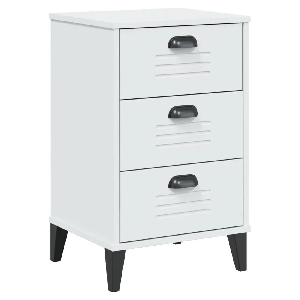 Comodino-Tavolino da notte VIKEN Bianco in Legno Multistrato 450044