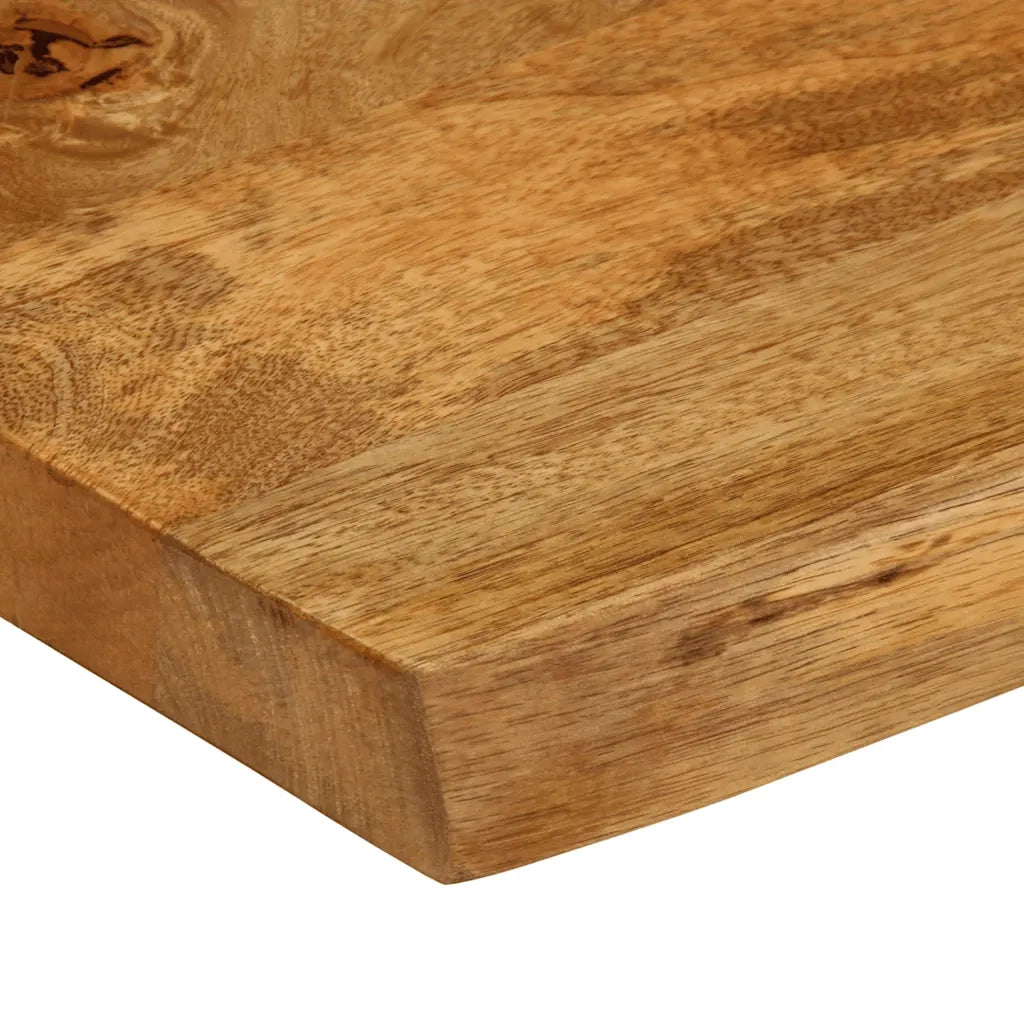 Piano Tavolo 100x60x3,8 cm Bordi Vivi in Legno Massello Mango