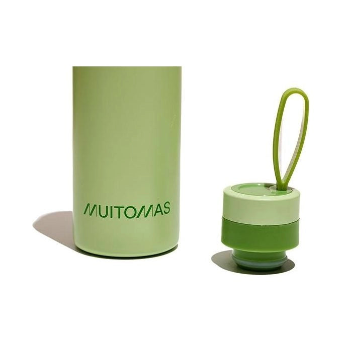Muitomas WBOTTLELC500GN – Borraccia Termica 500 ml, Acciaio Inox, Doppia Parete sotto Vuoto, 24h freddo - 12h caldo, colore Verde Salvia