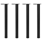 242139 4 Height Adjustable Table Legs Black 710 mm cod mxl 62960