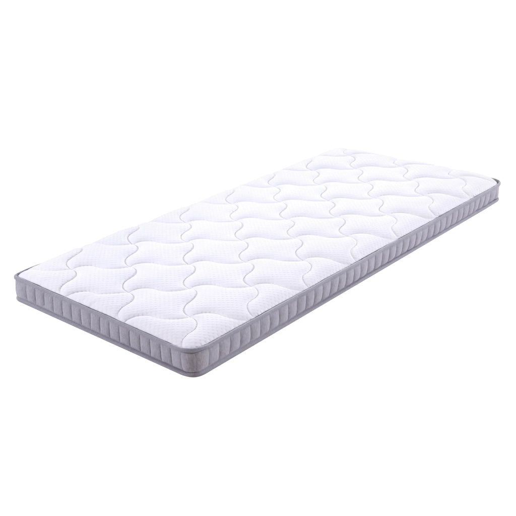 Materasso a Molle Insacchettate 7 Zone e Memory Foam per Divano Letto 90x190x10 cm; Bianco
