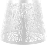 Trommellampenkap in Stile Gotico/Boom - E27 - Metallo Bianco - per Lampada da Tavolo, Lampada da Soffitto e Comodino