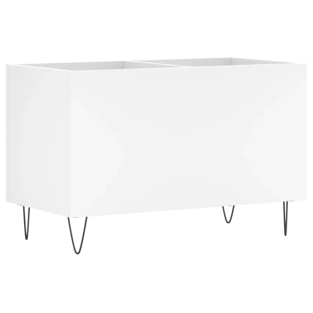 Mobile Porta Dischi Bianco 74,5x38x48 cm in Legno Multistrato 831724