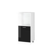Mobile per forno da incasso R-Line Nero lucido/Bianco 60 cm Vicco
