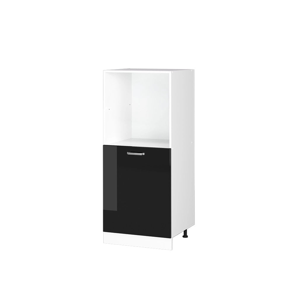 Mobile per forno da incasso R-Line Nero lucido/Bianco 60 cm Vicco