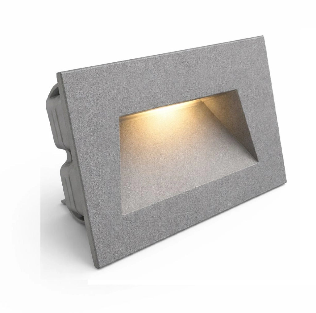 Faretto LED segnapasso da esterno e interni IP65 luce bianca naturale scale viali giardino Grigio 5W