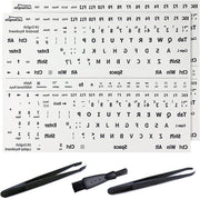 2 Set di Etichette per Tastiera in Inglese, UK - Finestra Bianca - Per Tastiere Standard e Laptop con Strumenti di Installazione