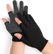 Manici da lavoro per uomo e donna - 3 paia - Touchscreen compatibili - Resistente e aderenza sicura - Adatti per lavori edili, palestre in nylon, attività di bicicletta e motociclistica.