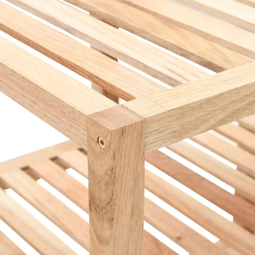 Scaffale da Bagno in Legno Massello di Noce 100x40x65 cm 247100