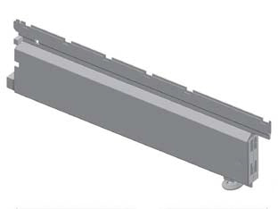 BASE SCATOLATA PER PIANTANA CON PIEDINO REGOLABILE GRIGIO RAL 7035  mm.400 p.x300 l.x140 h.