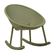 Sedia a Dondolo Ibiza Verde 66x88x80 cm in Polipropilene - Dondolo Elegante e Naturale - Serie 940
