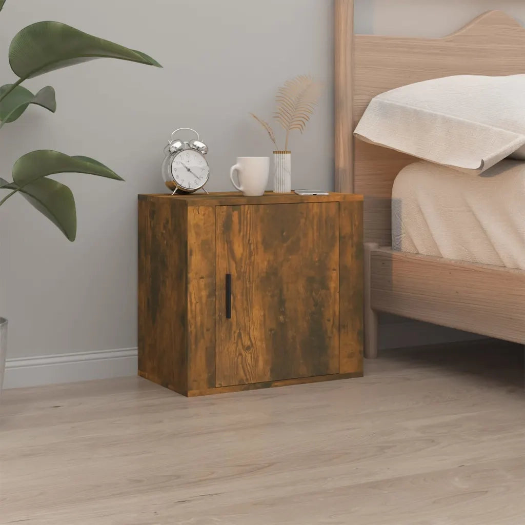 Comodini a Muro 2 pz Rovere Fumo 50x30x47 cm cod mxl 29942
