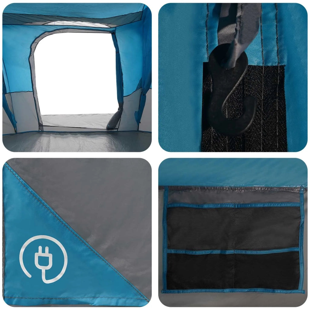 Tenda familiare con telo da pioggia resistente all'acqua Blu 42017461
