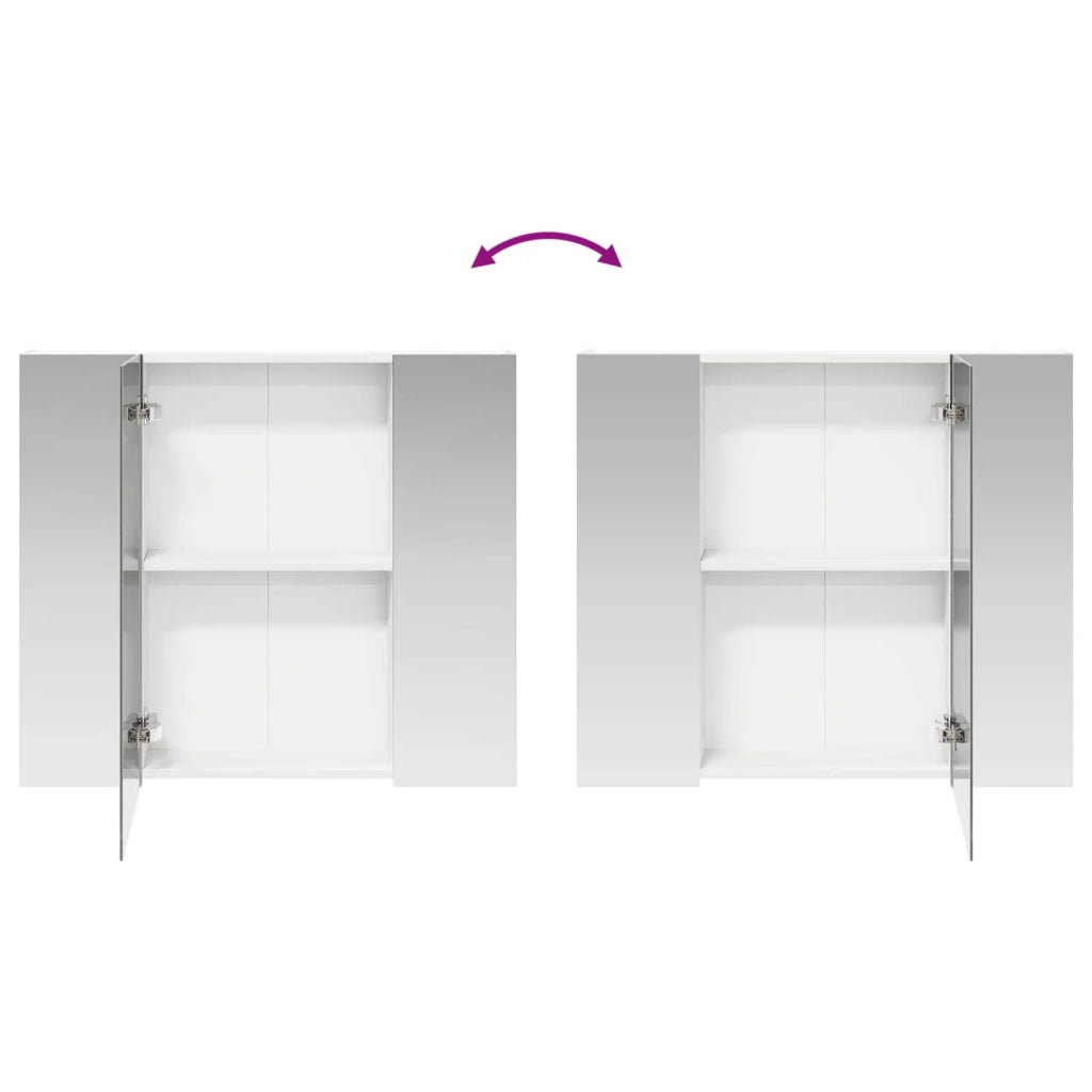 Mobiletto per specchio da bagno Bianco 80 x 14.5 x 70 cm 889103