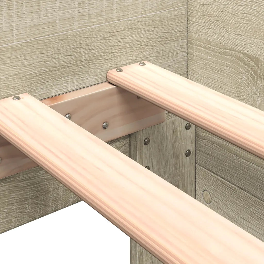 Giroletto senza Materasso Rovere Sonoma 75x190 cm in Truciolato