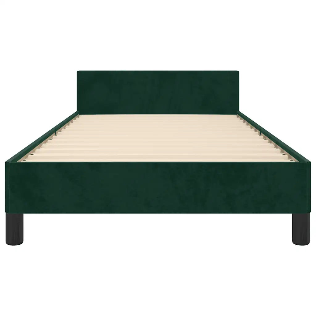 Giroletto con Testiera Verde Scuro 100x200 cm in Velluto cod mxl 57992