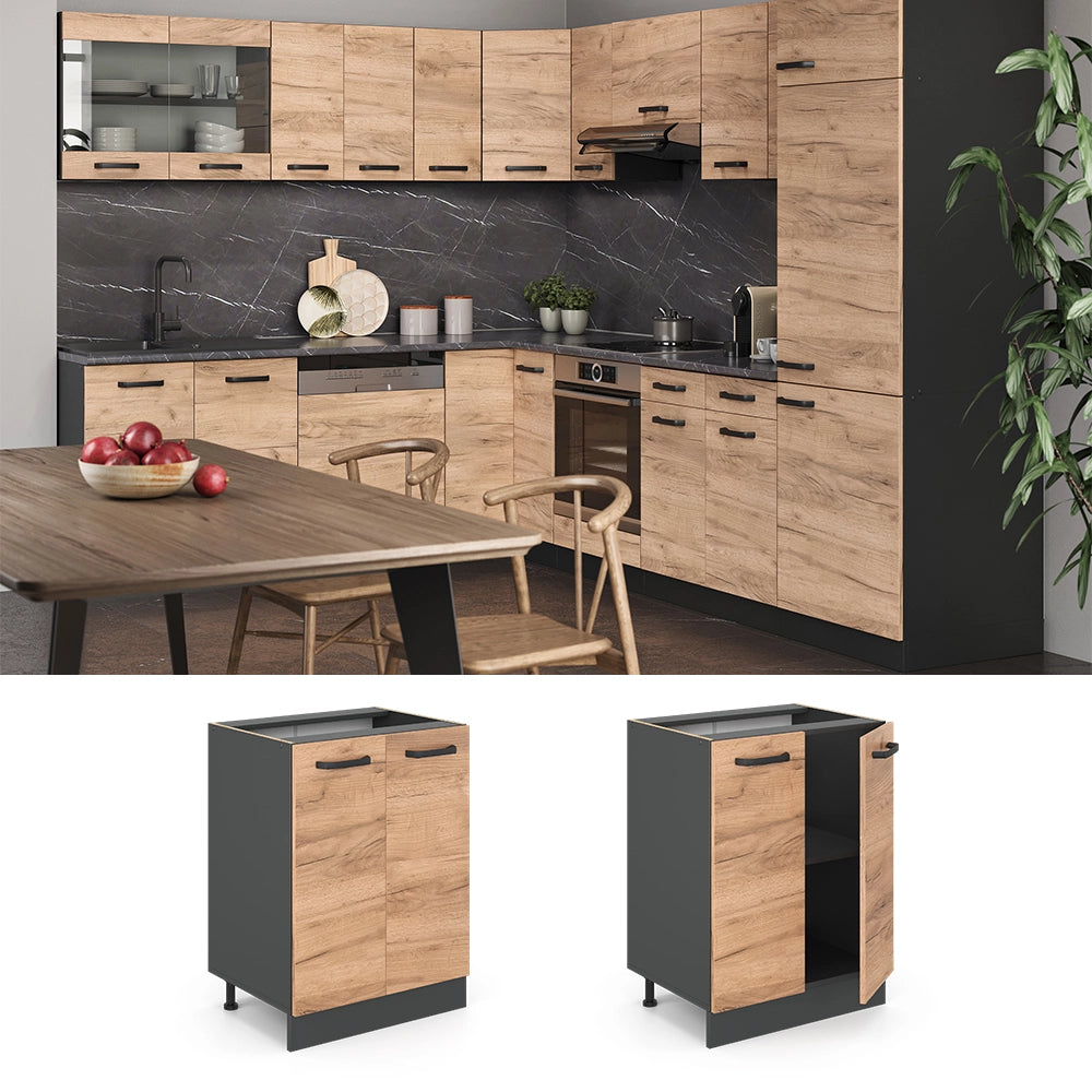 Vicco Mobiletto base cucina Quercia dorata 60 cm , PL Rovere