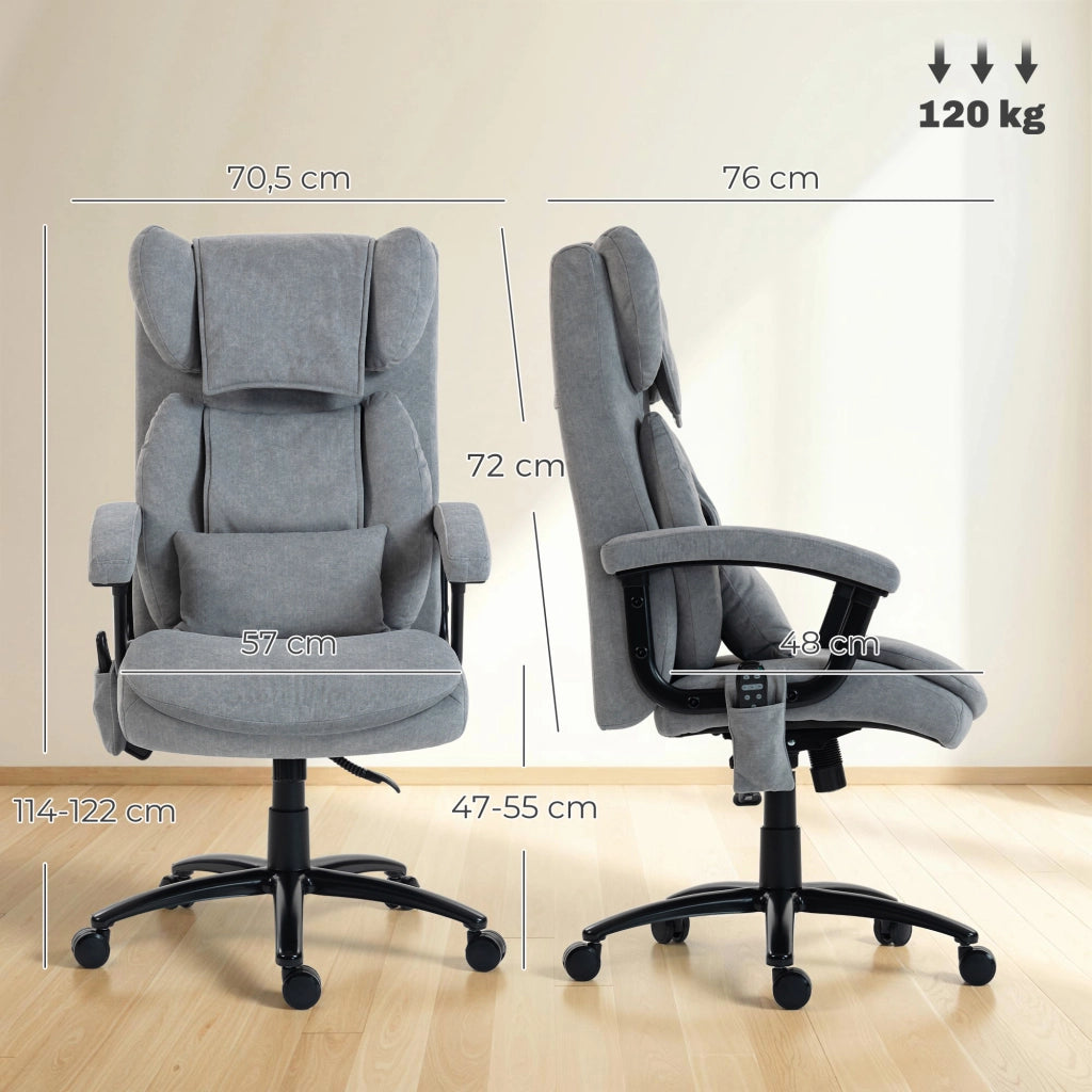 Sedia da ufficio massaggiante con schienale ergonomico ¨C zephmum ¨C Grigio