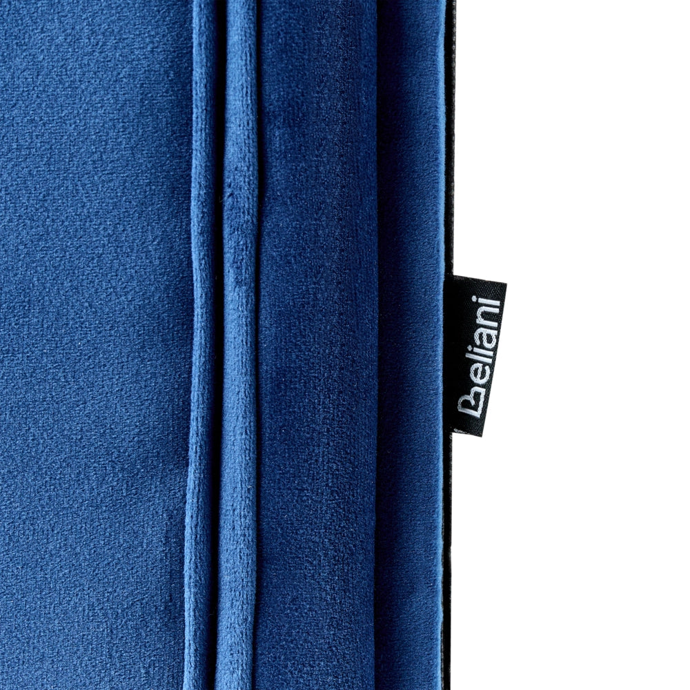 Letto da Giorno Estraibile in Velluto di colore blu con Rete a Doghe zona notte