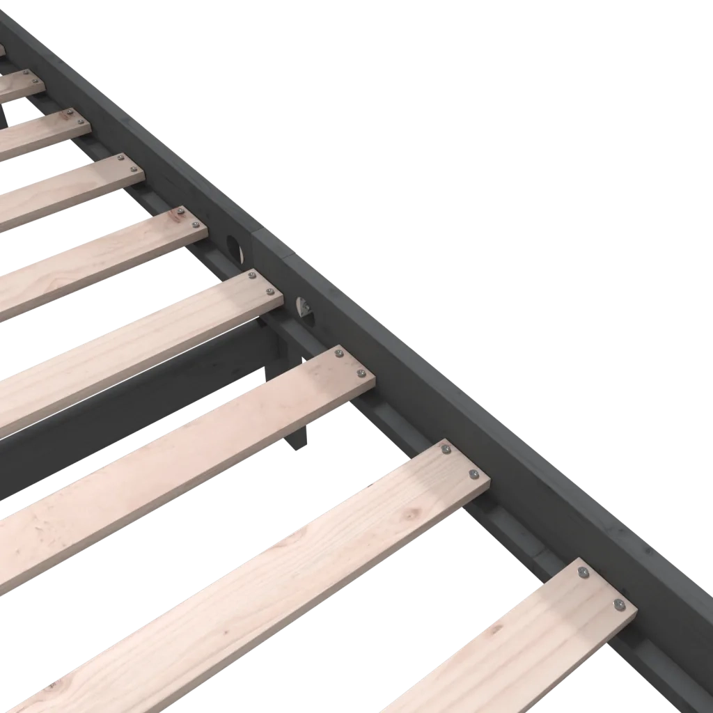 Giroletto Grigio in Legno Massello di Pino 200x200 cm