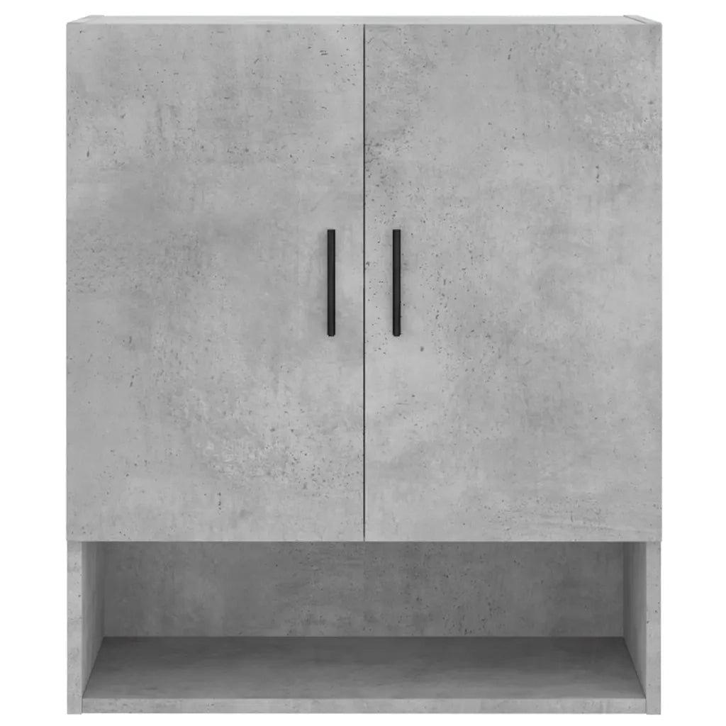 Armadietto a Muro | Mobile a Parete Grigio Cemento 60x31x70 cm Legno Multistrato