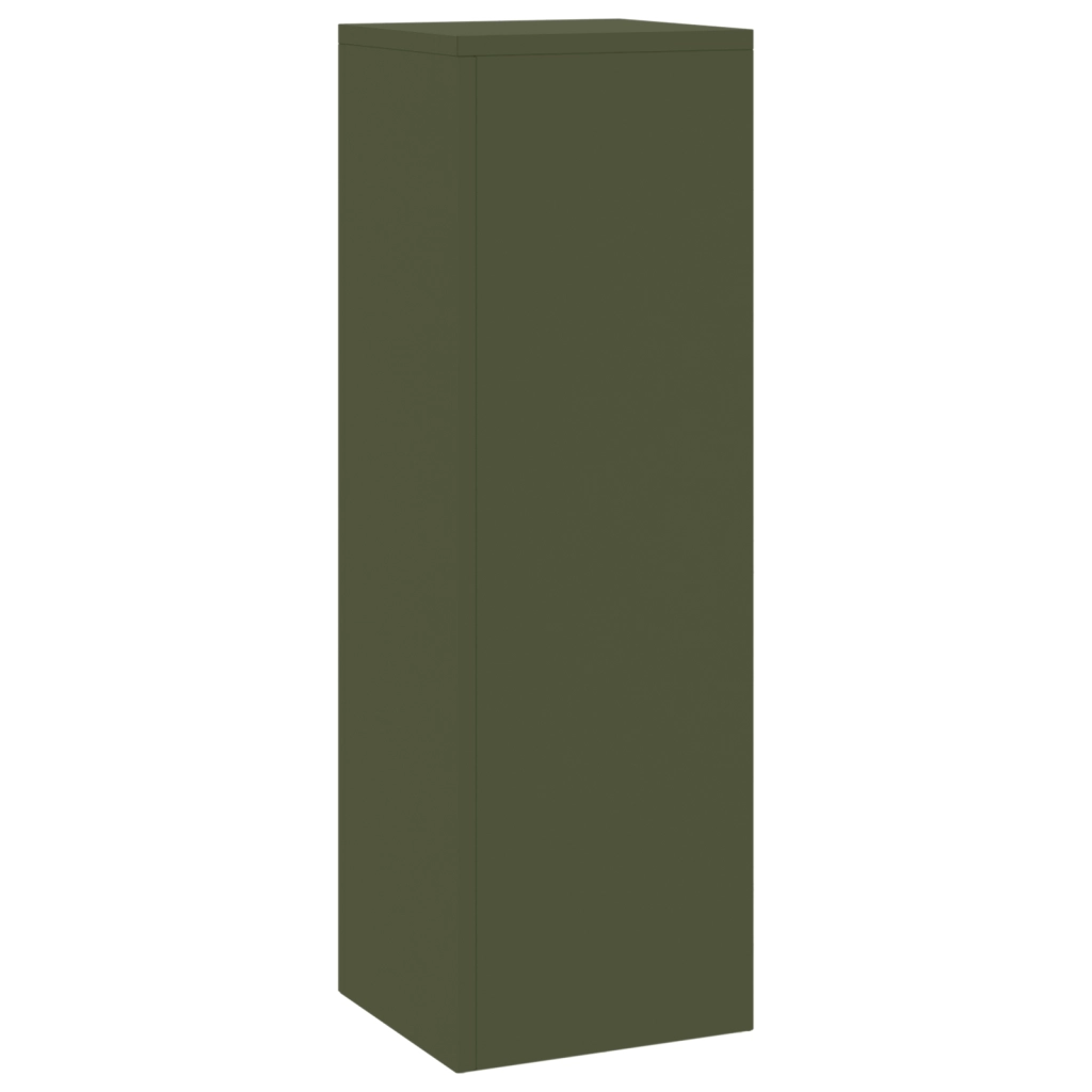 Supporti per Piante da Esterno Pillar 2 pcs Verde Oliva 24x24x75 cm Acciaio