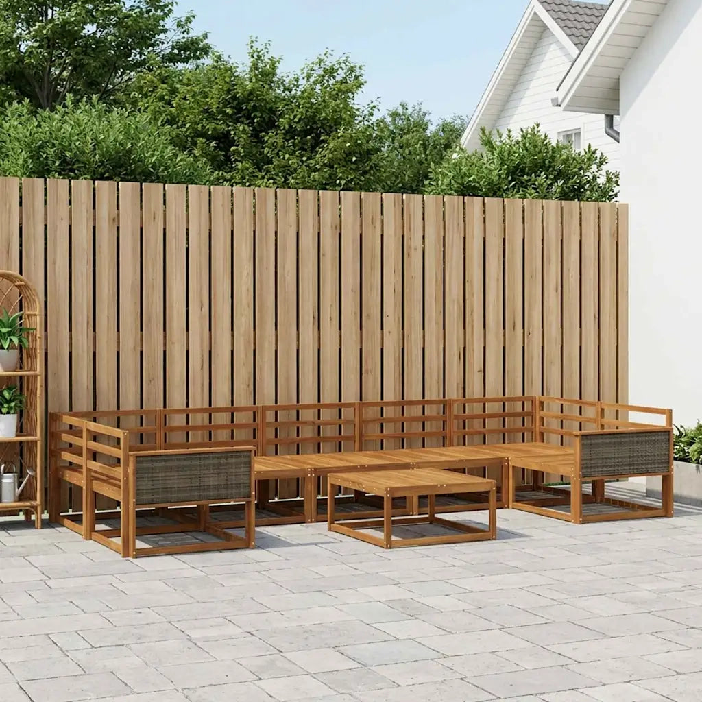 Set di divani da esterno 8 pcs Naturale