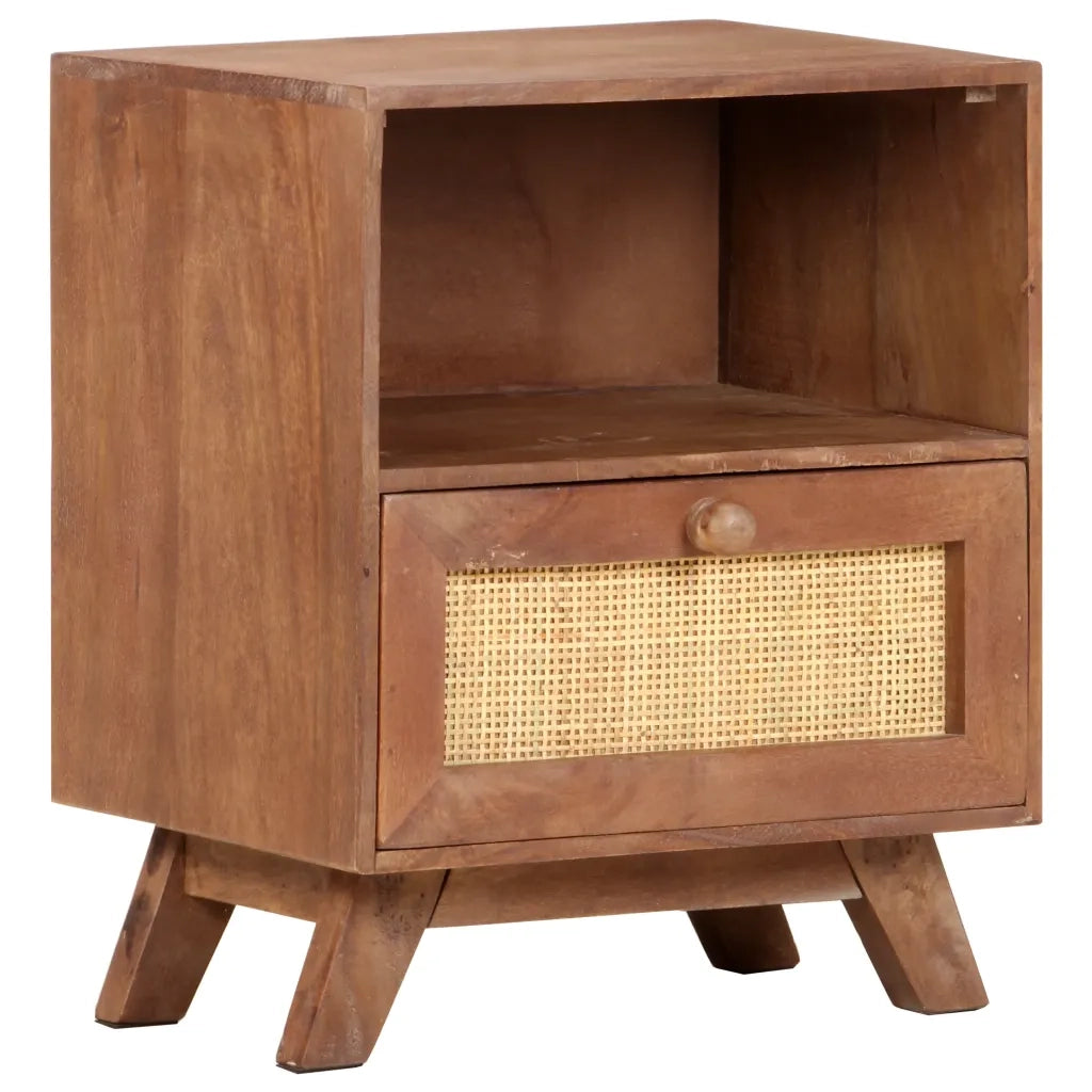 Comodino 40x30x50 cm in Legno Massello di Mango cod mxl 30130