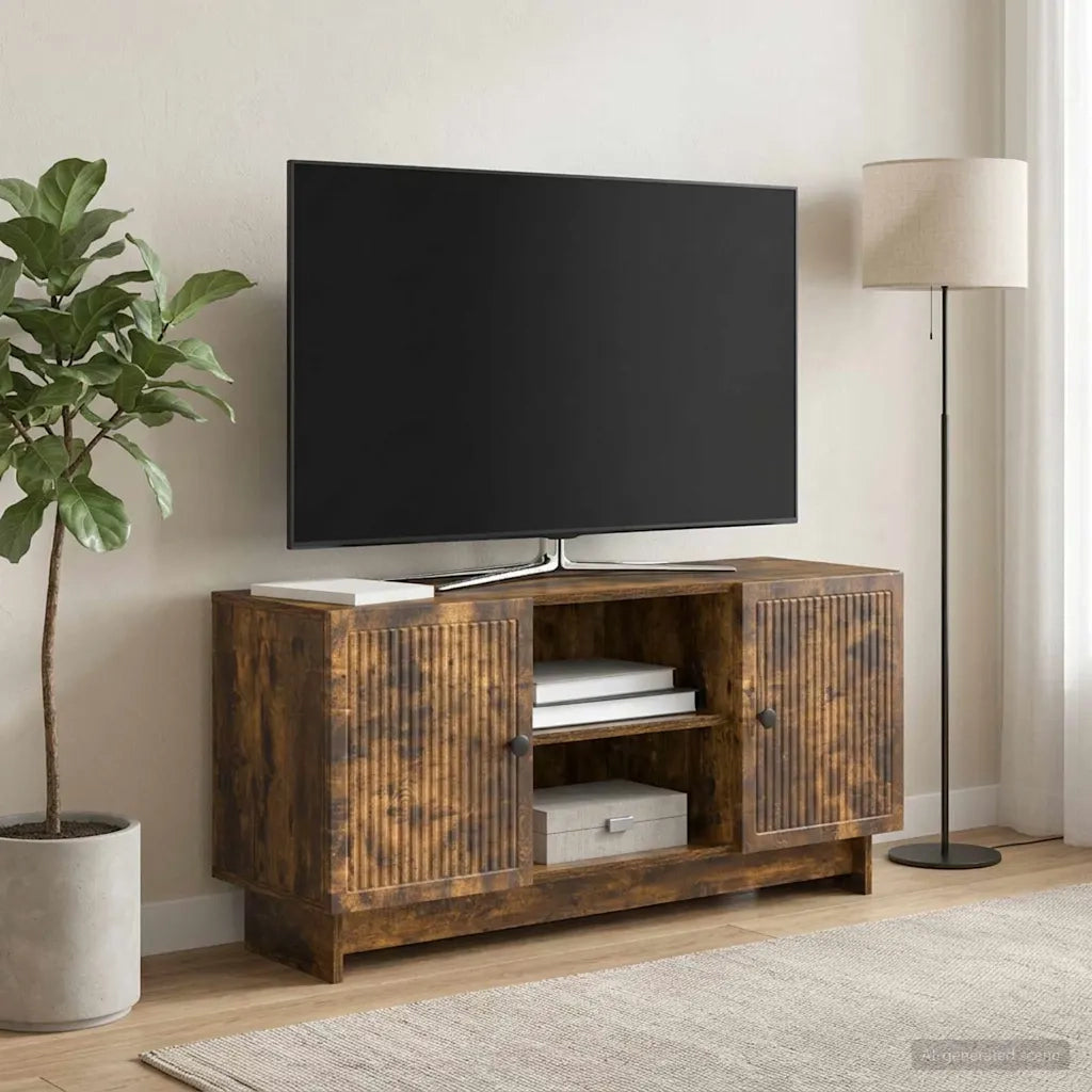 Mobile TV 102 x 34,5 x 50 cm Rovere Fumo Legno ingegnerizzato 894010