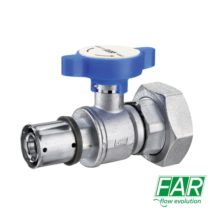 Valvola Manuale a Sfera 1'' 1/2 D. 26X3 Portatermometro FAR 5947