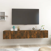 Mobili Porta TV Pensili 3 pz Rovere Fumo 60x30x30 cm cod mxl 17132
