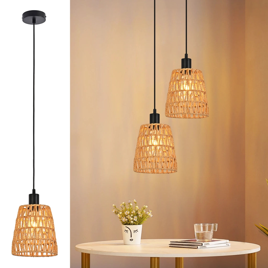 Lampada a sospensione ZMH vintage E27 per sala da pranzo e cucina