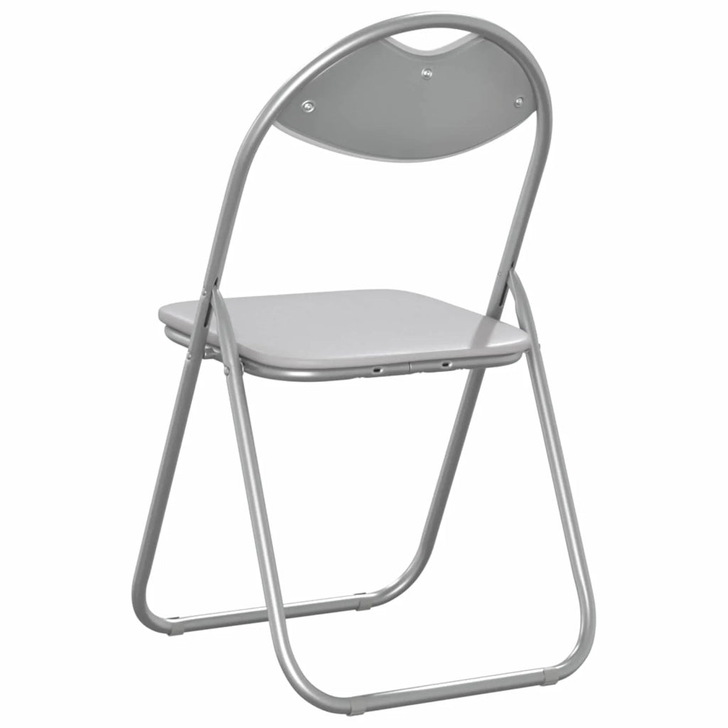 Sedia pieghevole 8 pcs Bianco e Grigio 48 x 43,5 x 81 cm