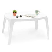Mclendon, Tavolino da Esterno 2 Posti Made in Italy, 76x49x43h cm Bianco