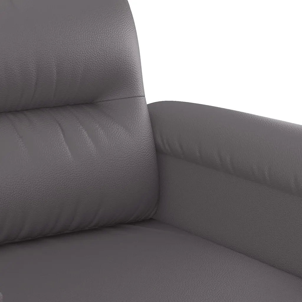Set di Divani 2 pz con Cuscini Grigio in Similpelle 3202364