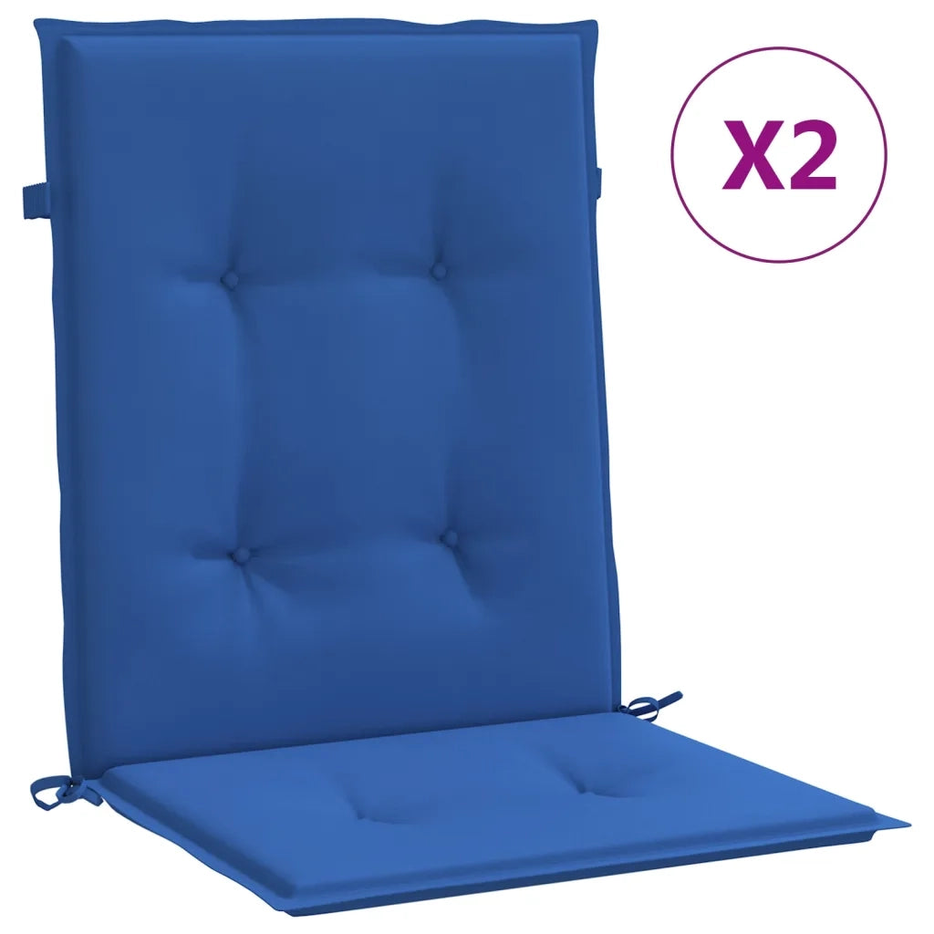 Cuscini per Sedia 2 pz | Cuscini per sedie Blu Reale 100x50x3 cm in Tessuto Oxford